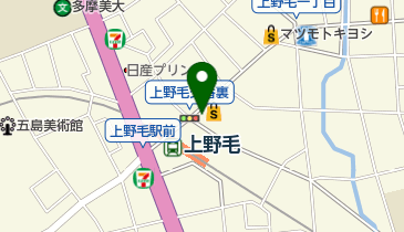 金のうなぎ上野毛店の地図画像