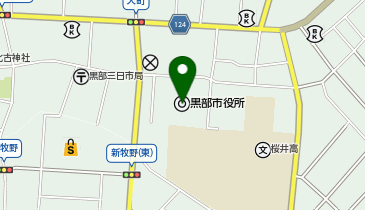 黒部市役所新庁舎食堂の地図画像