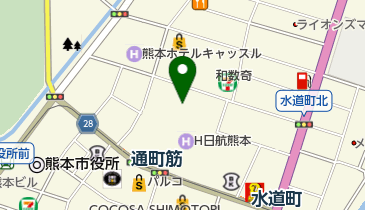 熊本蜂楽饅頭 熊本本店の地図画像