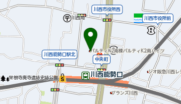 お好み焼き・焼きそば 鶴橋風月 川西店の地図画像