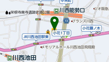 津の田ミート 川西店の地図画像