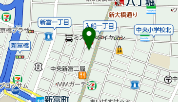 桂庵 新富店の地図画像