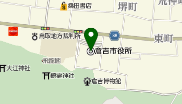 倉吉市役所 食堂の地図画像