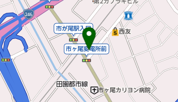 コッペん道土 市が尾店の地図画像