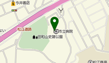 カフェ ド クリエ ホピタル 松江市立病院の地図画像