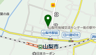 オーチャードカフェ 街の駅やまなし店の地図画像