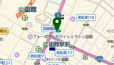回転寿司 根室花まる キラリス函館店の地図画像