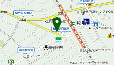 信濃 稲毛店の地図画像