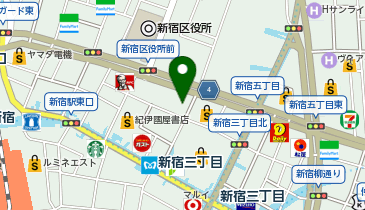函館美鈴珈琲 新宿店の地図画像