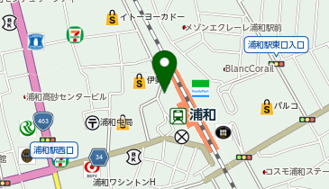 キハチ カフェ アトレ浦和の地図画像