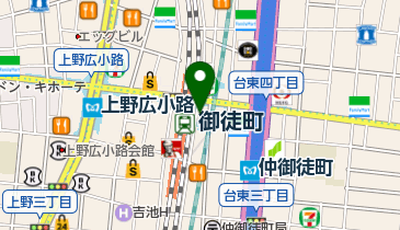 スパゲティーのパンチョ 御徒町店の地図画像