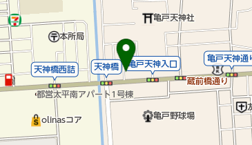 船橋屋 亀戸天神前本店の地図画像