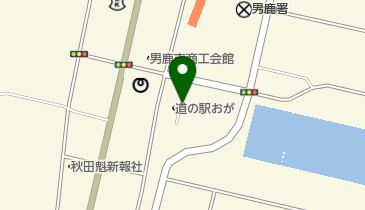 東洋一の海岸線にある男鹿のレストランの地図画像