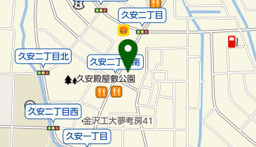 からあげ専門店 からやま 金沢久安店の地図画像