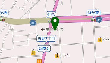 星乃珈琲店 熊本近見店の地図画像