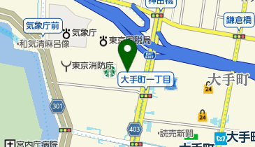 タイ屋台料理 ティーヌン 大手町店の地図画像