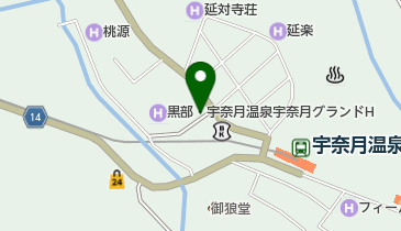 宇奈月レディースイン カレーショップの地図画像