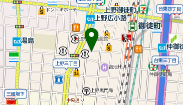 珈琲館 トーセイホテルココネ上野御徒町店の地図画像