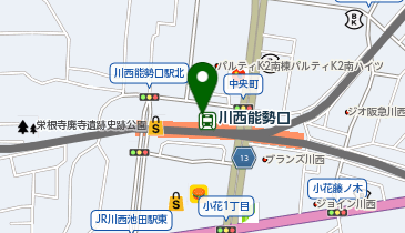 ぎょうざの満洲 川西能勢口駅店の地図画像