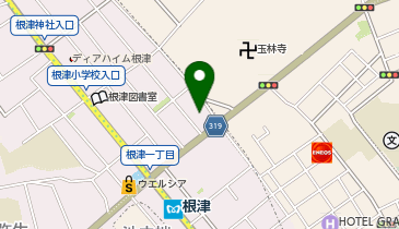 根津 日本酒 多田の地図画像