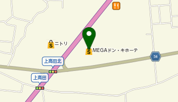 華龍飯店 MEGAドン・キホーテ店の地図画像