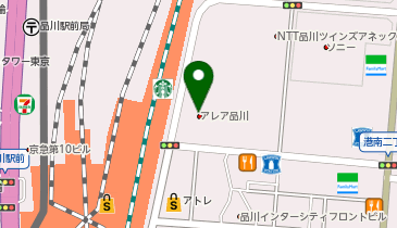 ウルフギャング・パック ピッツアバー アレア品川店の地図画像