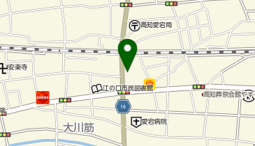 えんぴつとフォークの地図画像