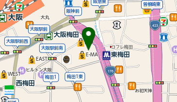 タンポポ 阪神梅田店の地図画像