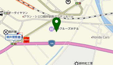 ヤナイフードホールの地図画像