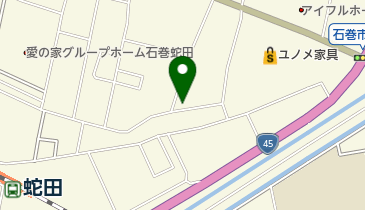 まるでん 北上ラーメンの地図画像