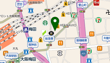 OSAKA たこ焼マーケット HEPナビオ店」(大阪市北区-お好み焼き-〒530