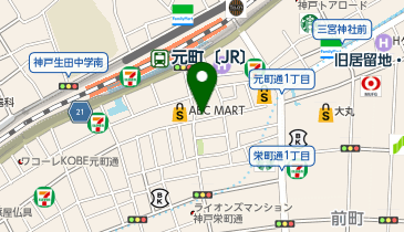 手打ちうどん 京屋 元町店の地図画像
