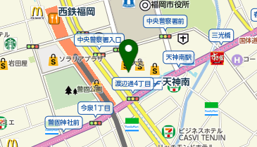 八仙閣 天神スカイビアテラス店の地図画像