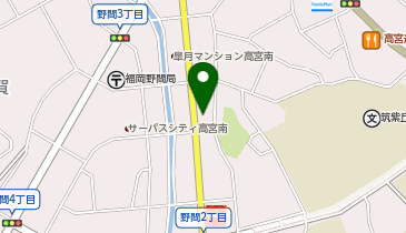 人は唐揚げに熱狂する。福岡野間店の地図画像