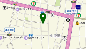 宮崎デカ盛りの店の地図画像