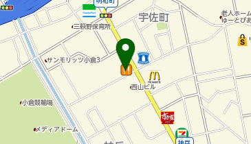 かつや小倉明和町店の地図画像
