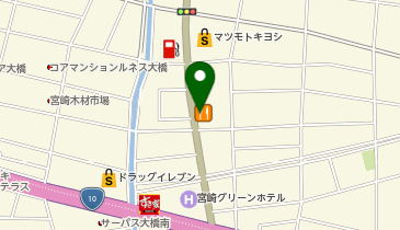 かつや宮崎大橋店の地図画像