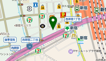 かつや新宿南口店の地図画像