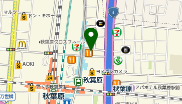 かつや秋葉原中央改札口店の地図画像