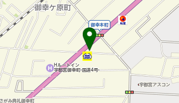 かつや宇都宮御幸本町店の地図画像
