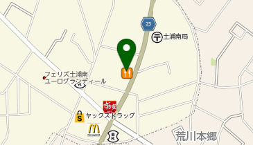 かつや茨城荒川沖店の地図画像