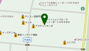 かつやファッションクルーズひたちなか店の地図画像