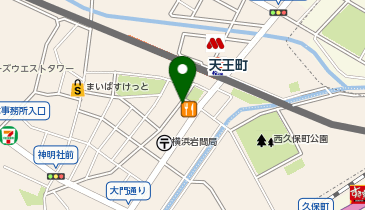 和ビストロ オヘソ 天王町の地図画像