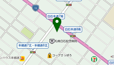 かつや札幌白石店の地図画像