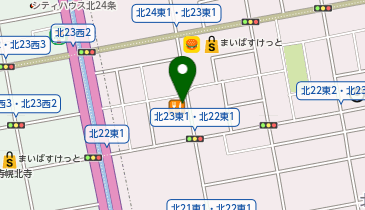 かつや札幌北23条店の地図画像