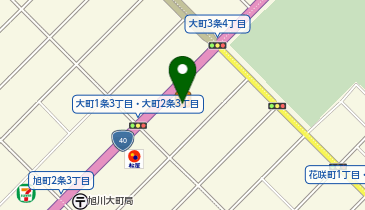 かつや旭川大町店の地図画像