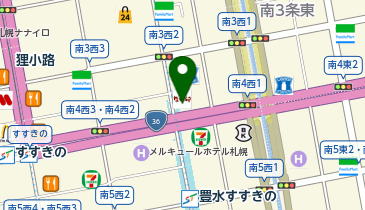 札幌中華すすきの亭の地図画像