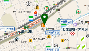 ぎょうざの店 ひょうたん 元町店の地図画像