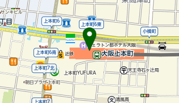 柿の葉ずし 平宗 大阪上本町駅の地図画像