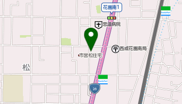 衝撃のオムライス カフェ松茶の地図画像